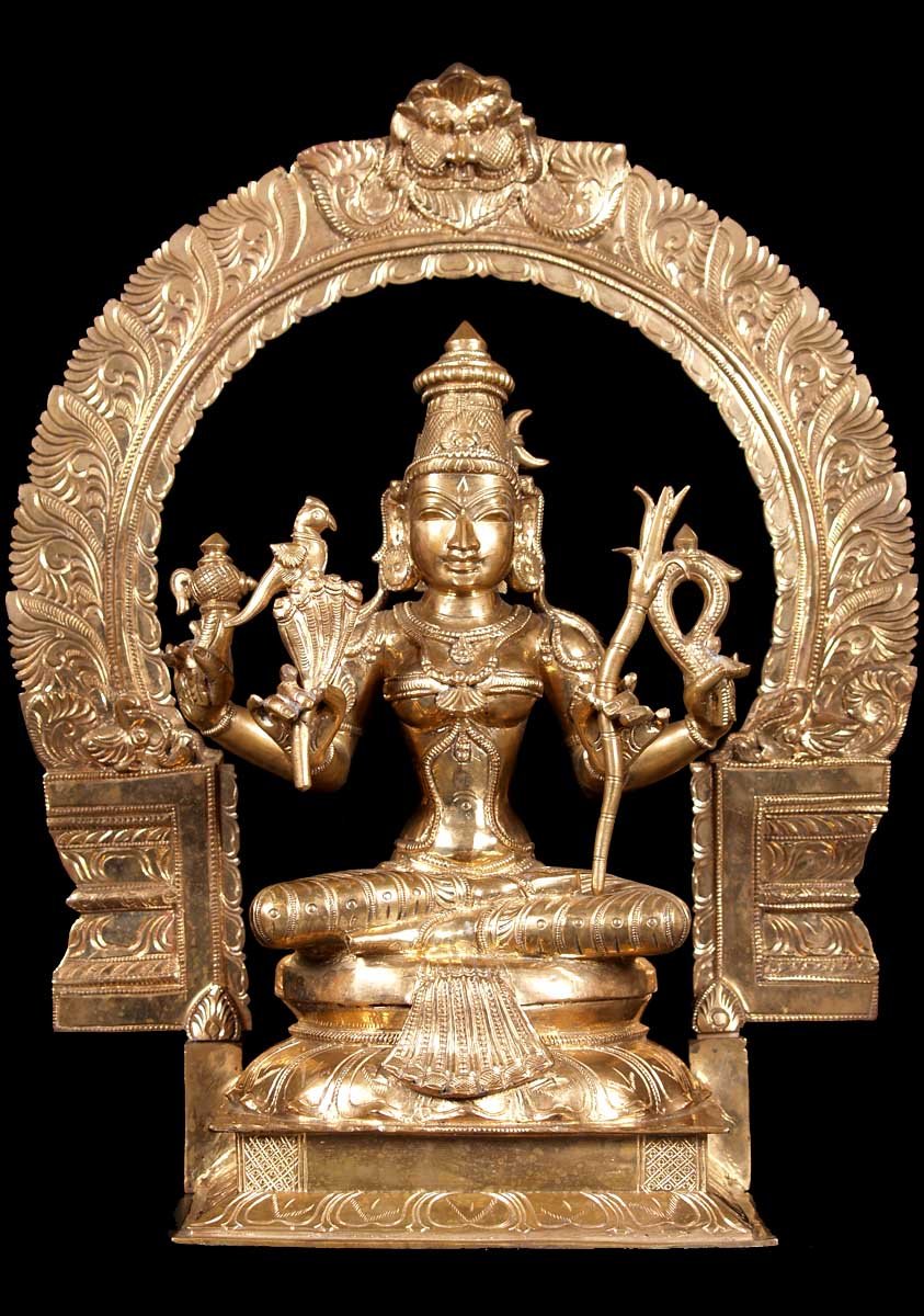 SOLD Seated Kamatchi of Kanchipuram Statue 22" Questions & Answers