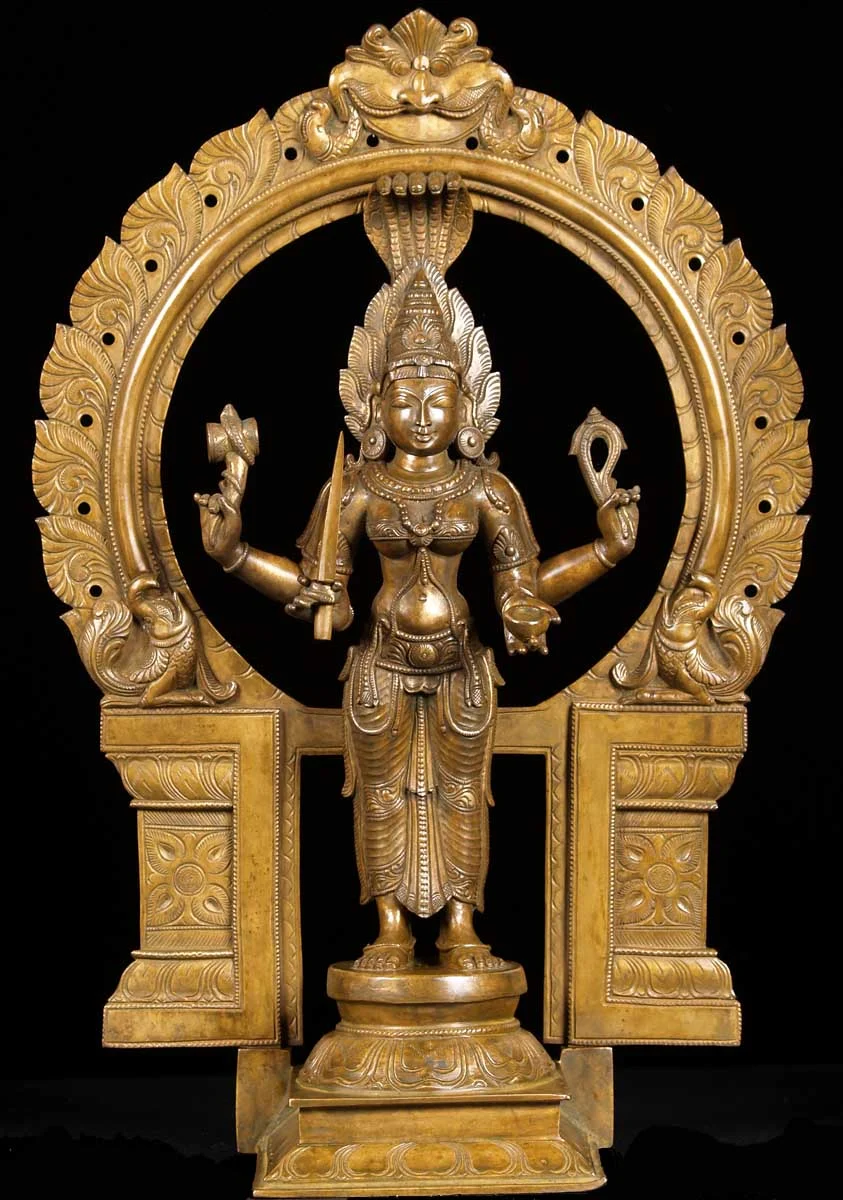 SOLD Bronze Standing Shakti Mariamman 21" Questions & Answers