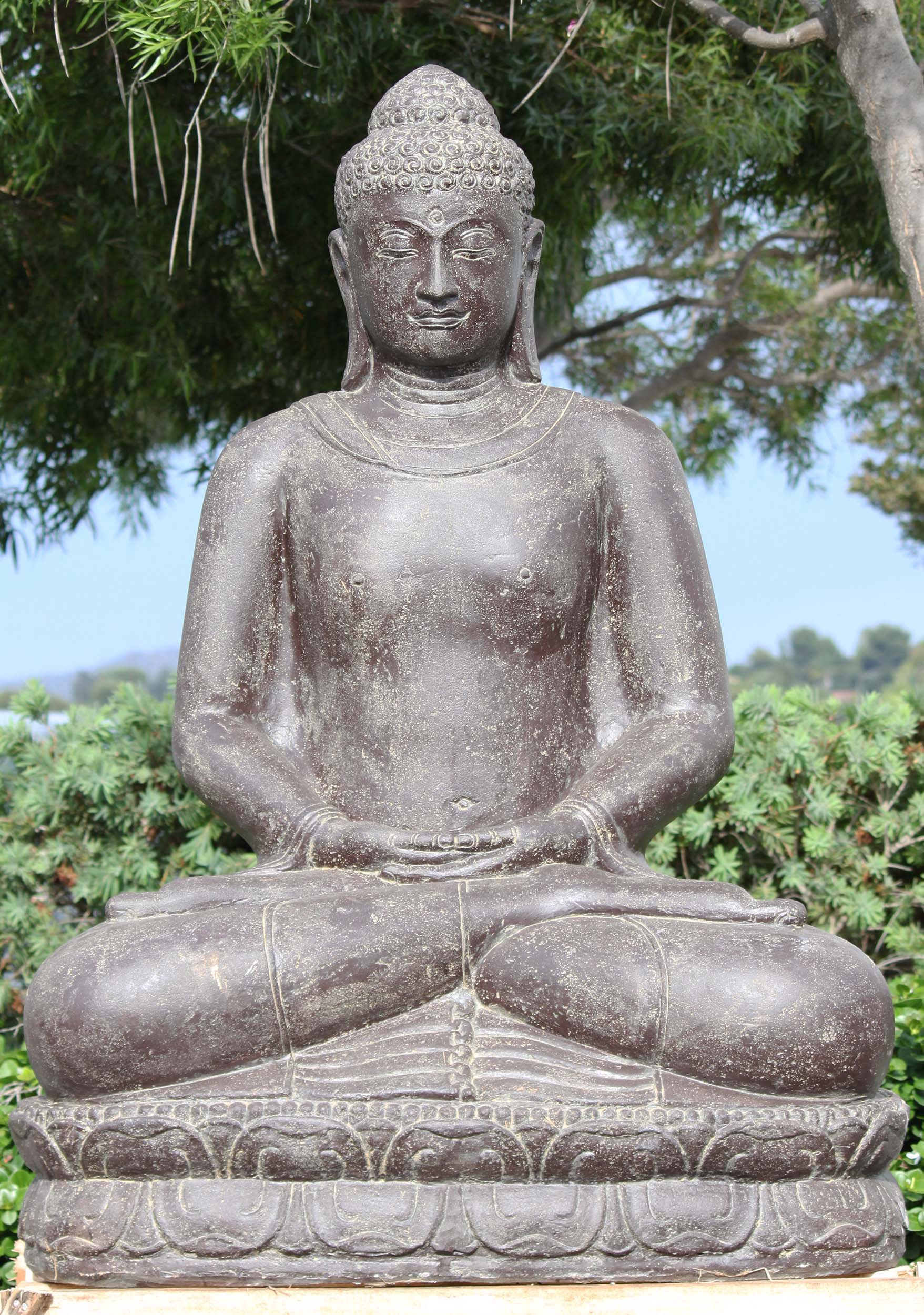 Large Garden Statue of Lord Buddha Meditating in Quiet Contemplation 59" Questions & Answers