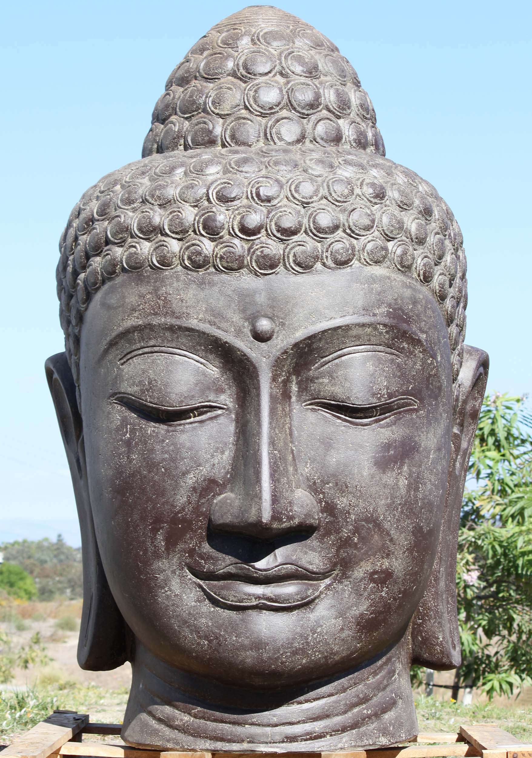 6 Foot Tall Huge Buddha Head Fountain Statue Perfect Water Feature for any Zen Garden 72" Questions & Answers