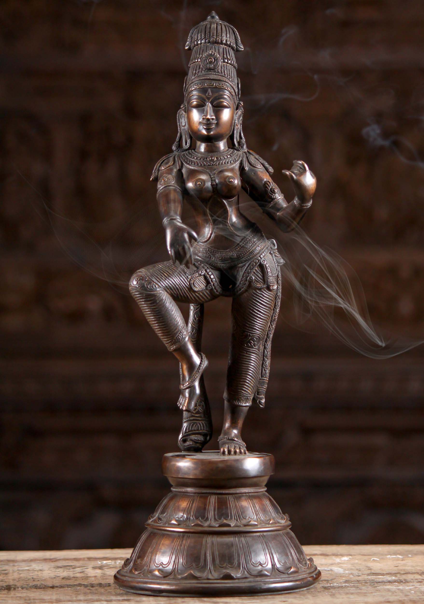 SOLD Beautiful Bronze Dancing Hindu Goddess Parvati Statue Perfect for Home Altar 18" Questions & Answers