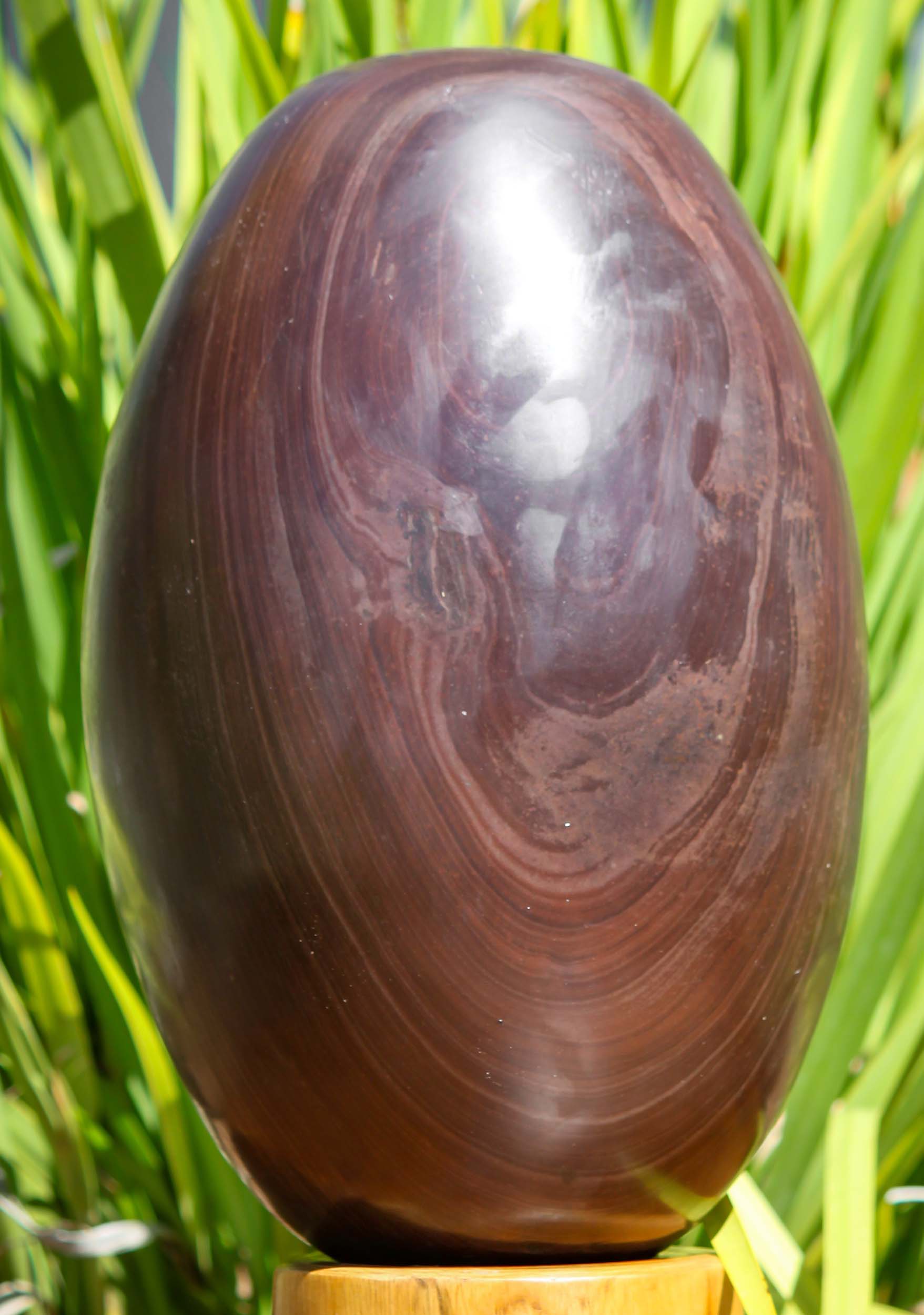 SOLD Large Marbled Narmada Shiva Lingam with Lines Representing Shiva as a Pillar of Fire 12" Questions & Answers